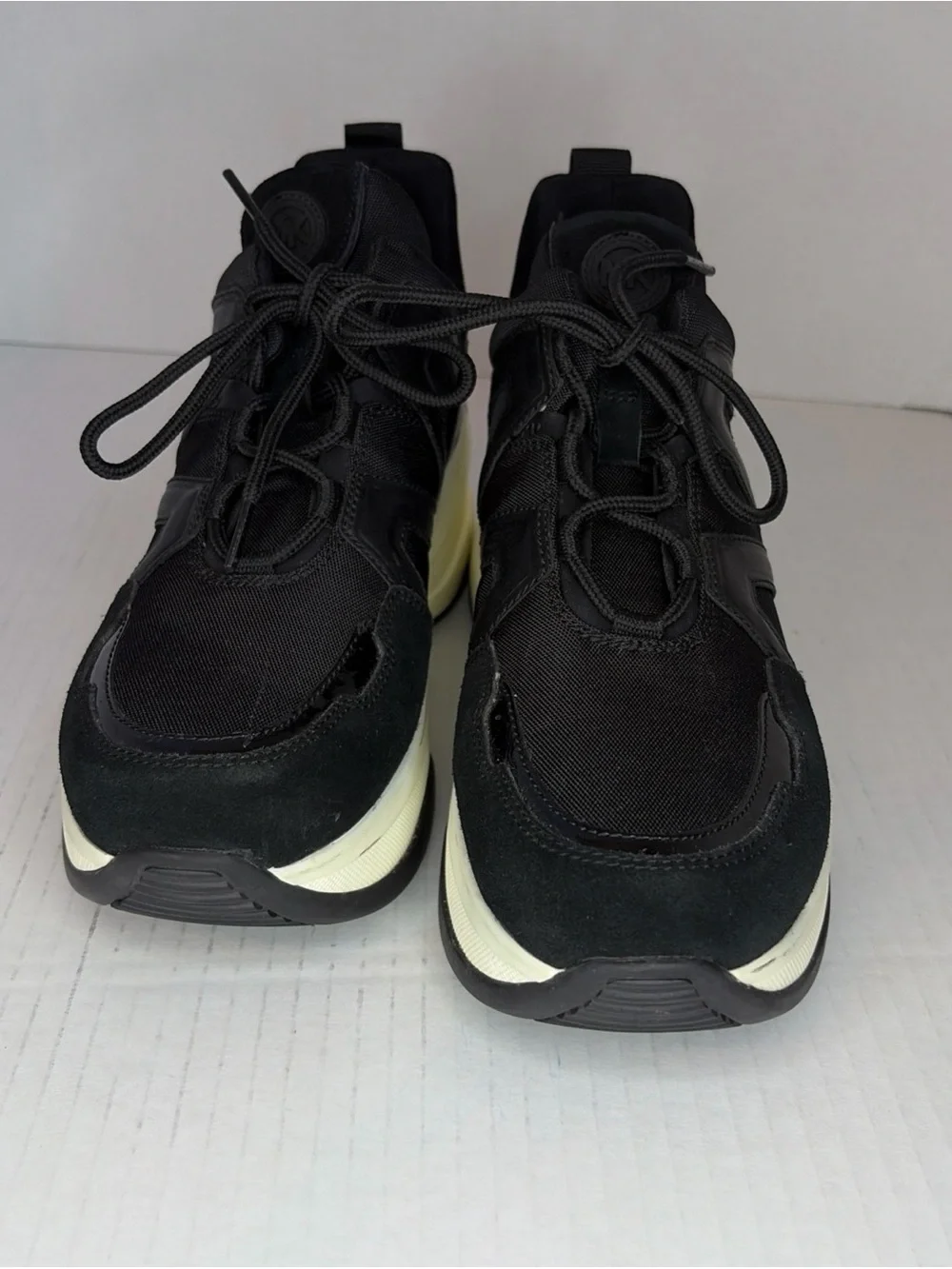 Michael Kors Olympia Extreme Trainers Black Sneakers Womens size 10